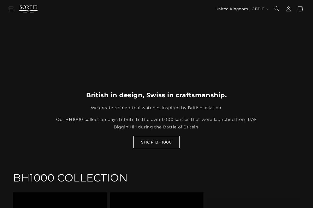 sortiewatches.com homepage screenshot