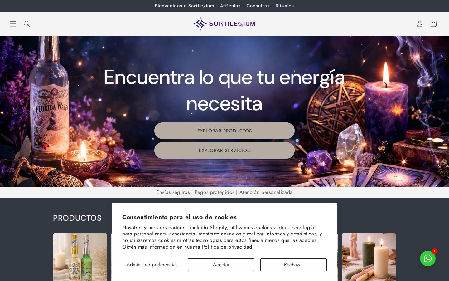 sortilegium.com homepage screenshot