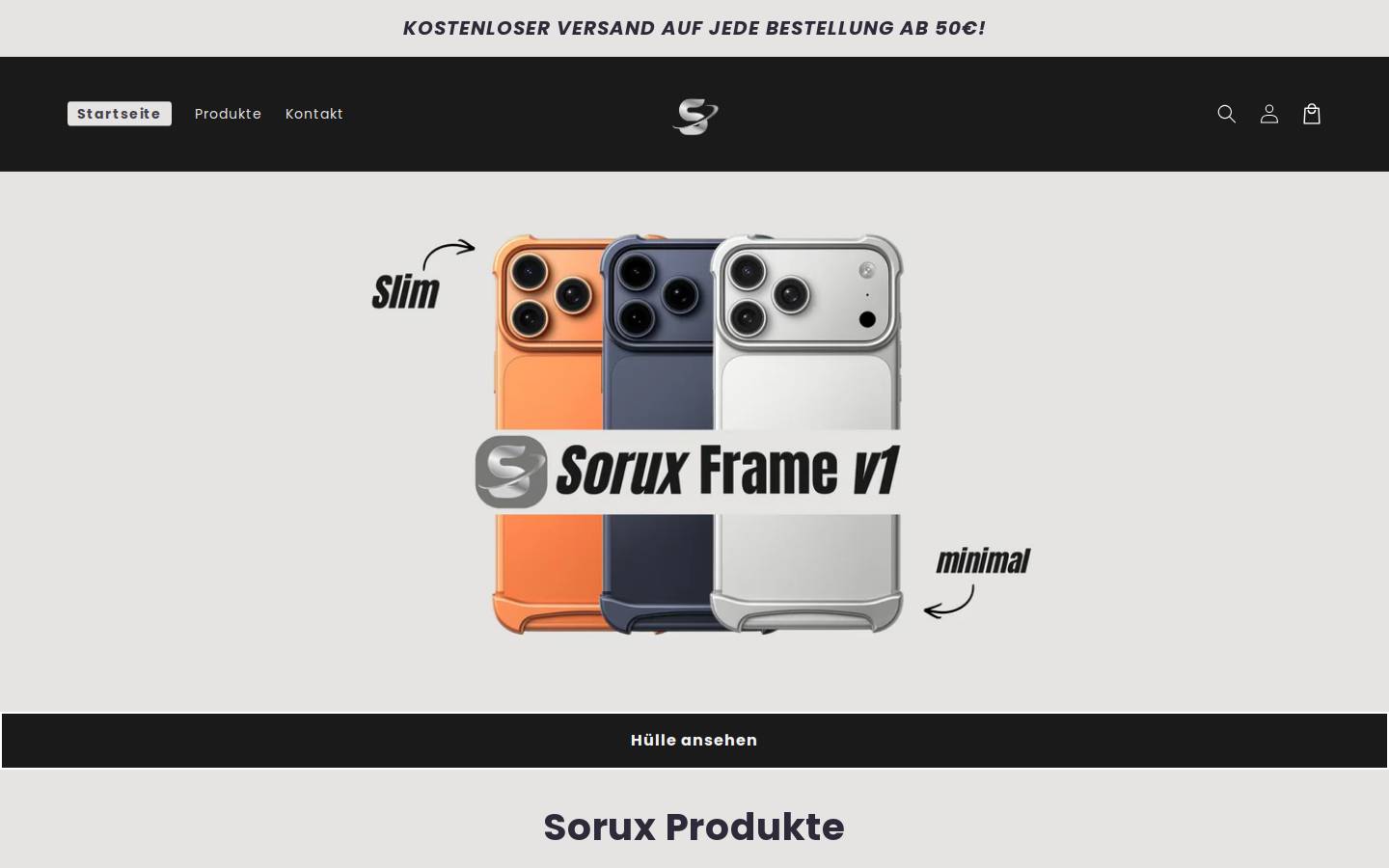 sorux.de homepage screenshot