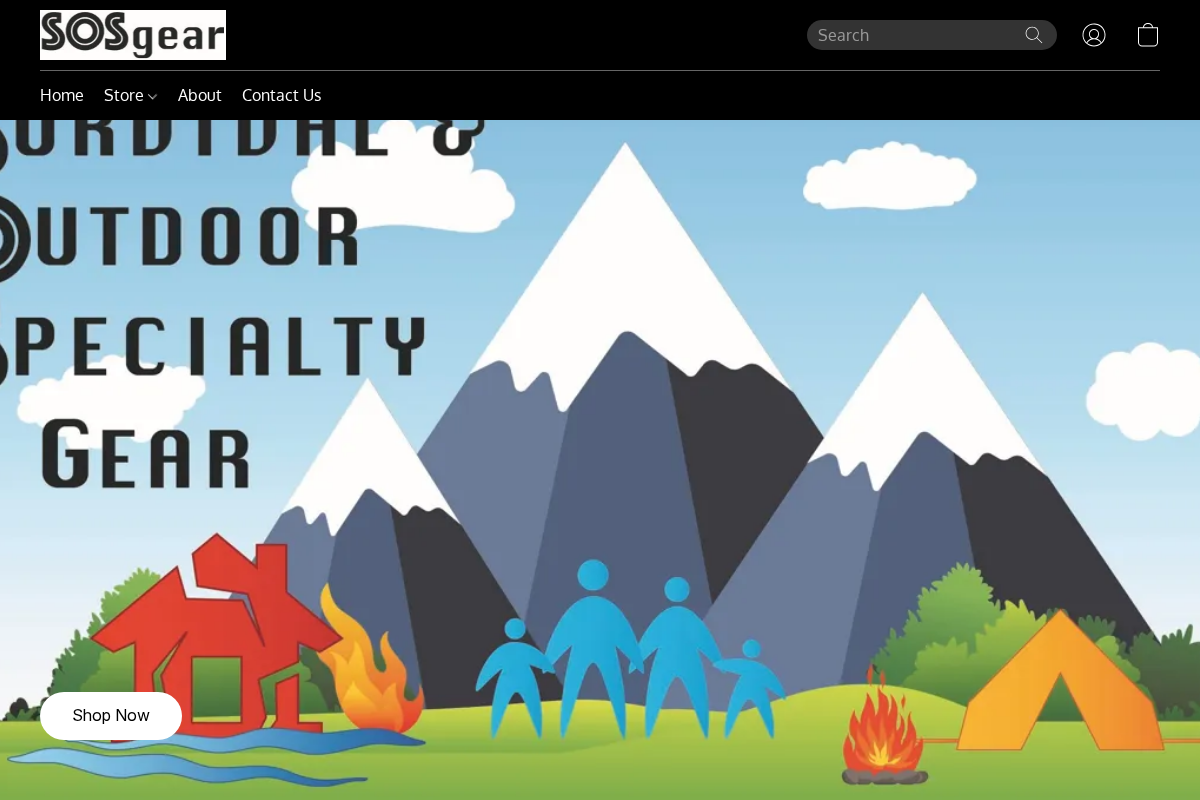 sosgear.ca homepage screenshot