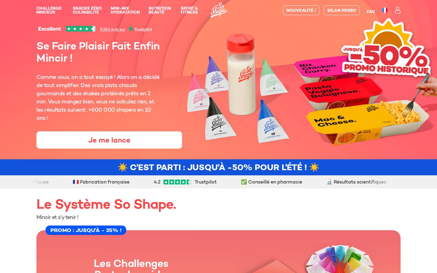 So Shape homepage screenshot