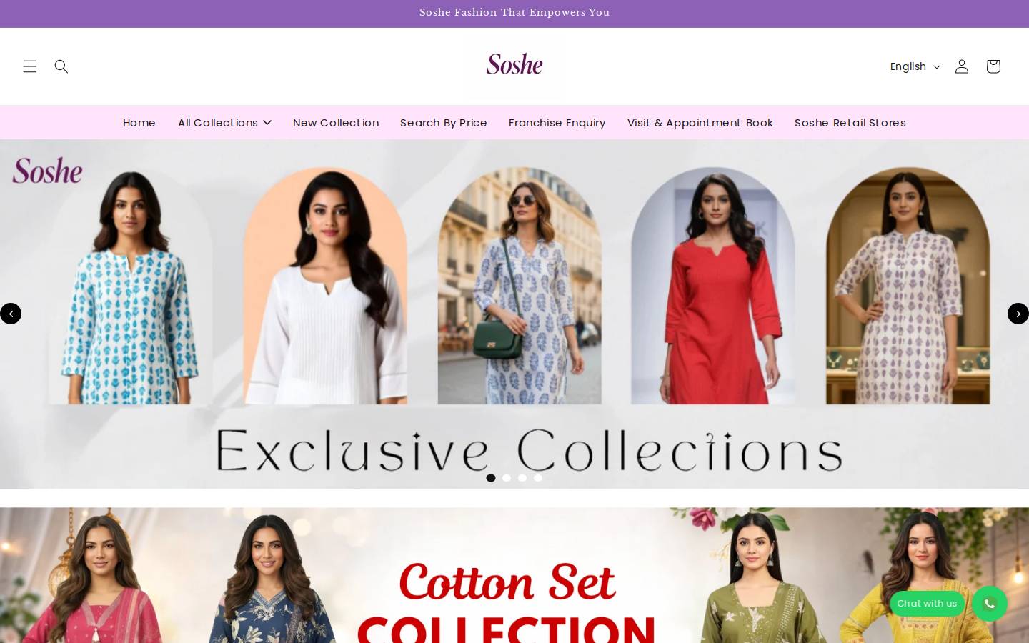 soshefashion.com homepage screenshot