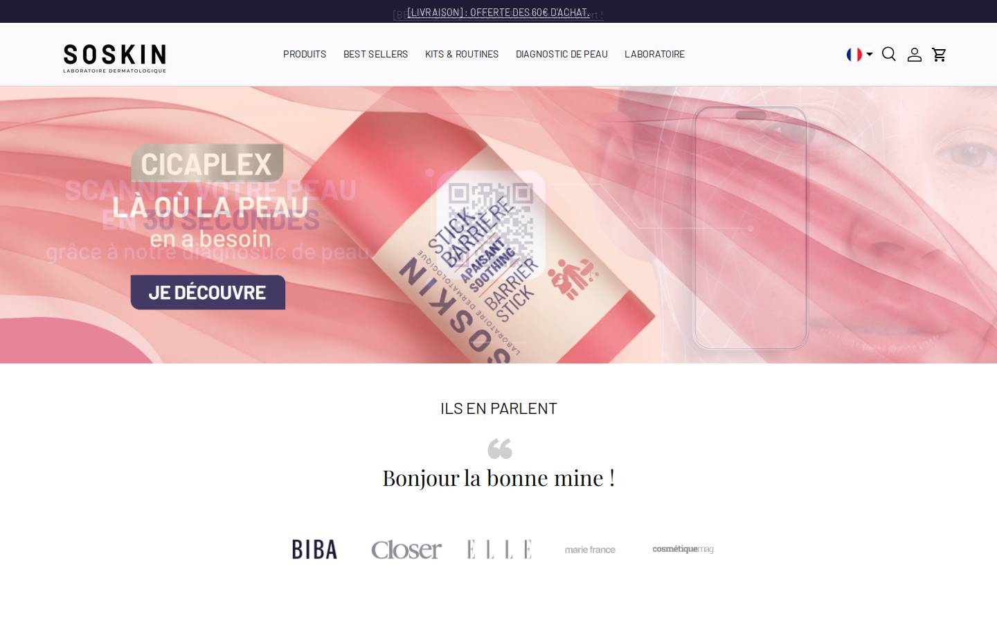 Soskin homepage screenshot
