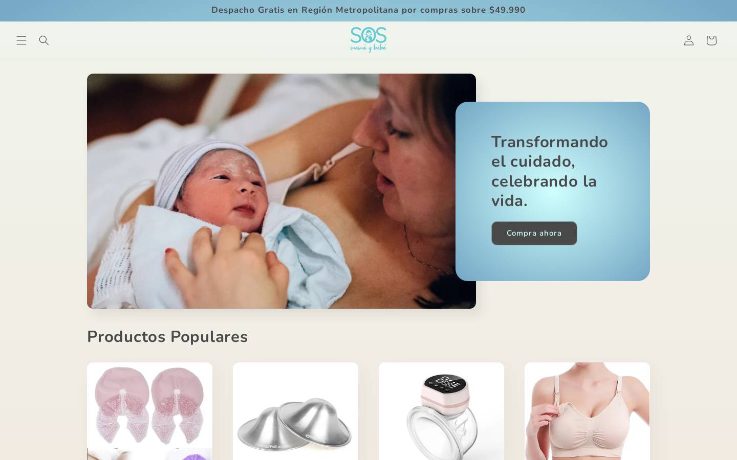 sosmamaybebe.cl homepage screenshot