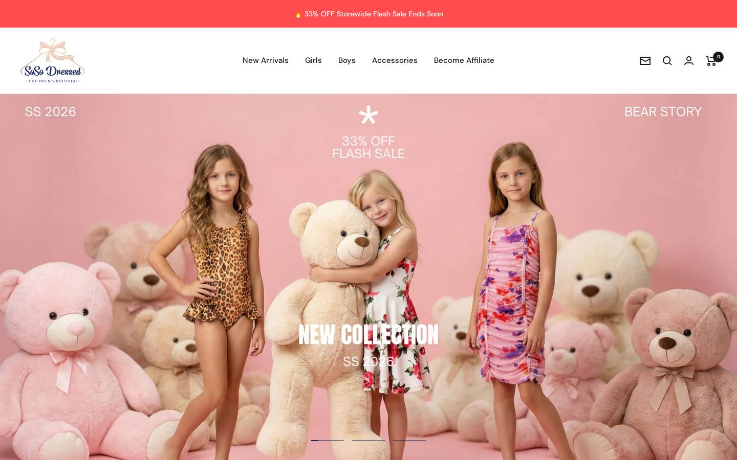 sosodressed.com homepage screenshot
