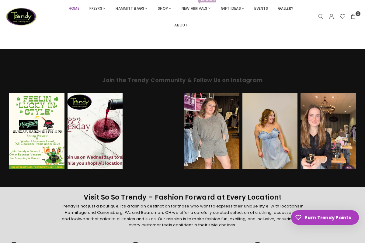 Trendy homepage screenshot