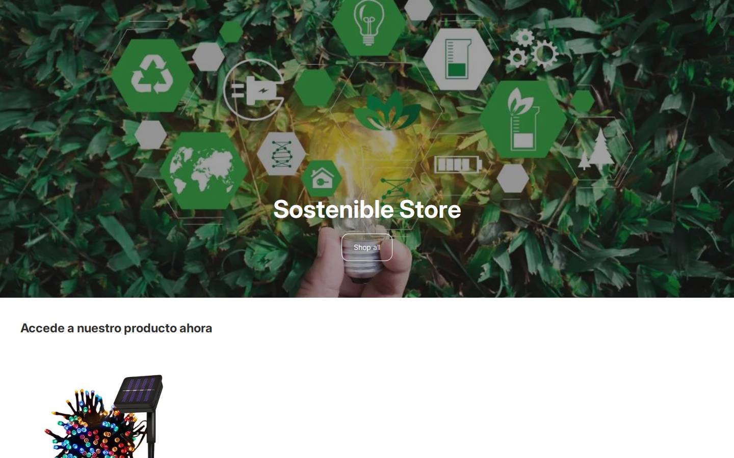 sosteniblestore.com homepage screenshot