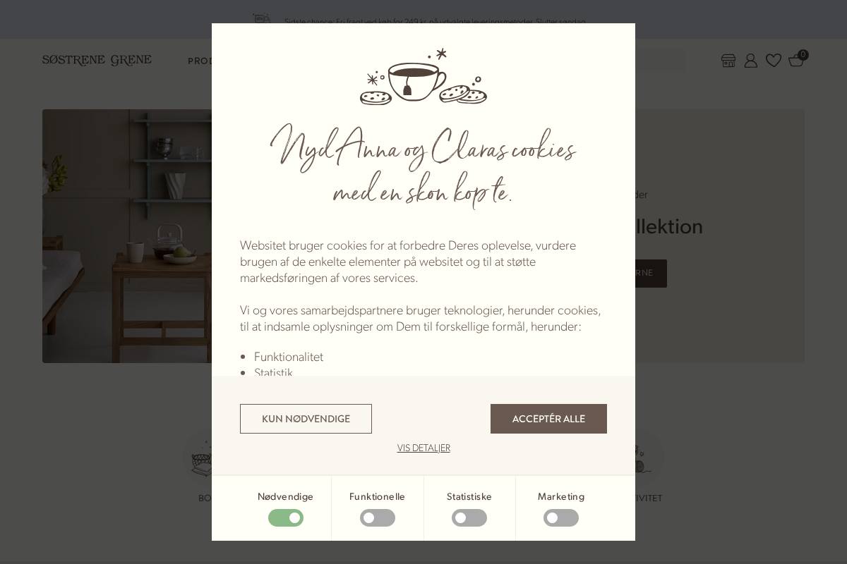 Søstrene Grene homepage screenshot