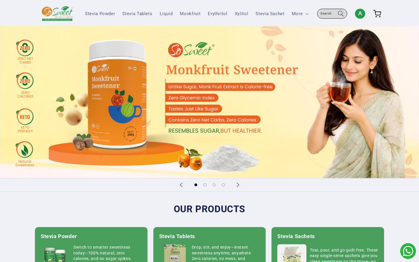 sosweet.co.in homepage screenshot