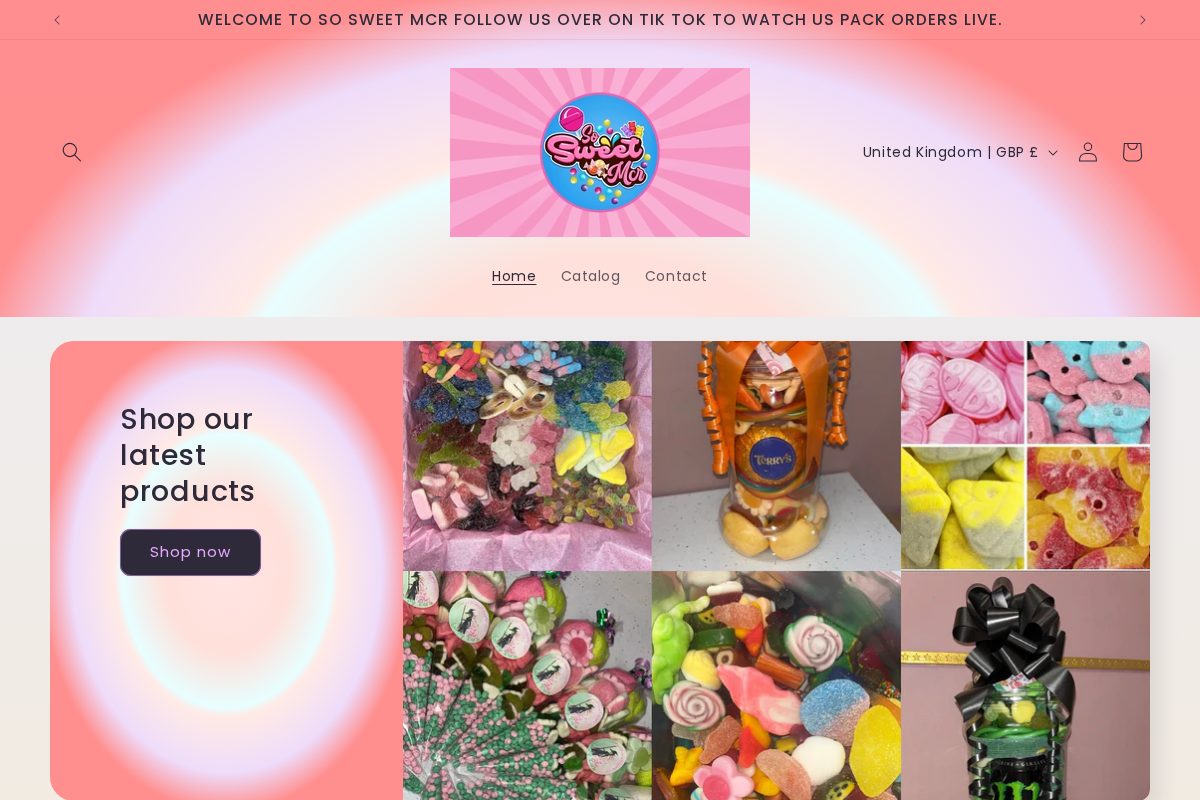 SoSweetMcr homepage screenshot