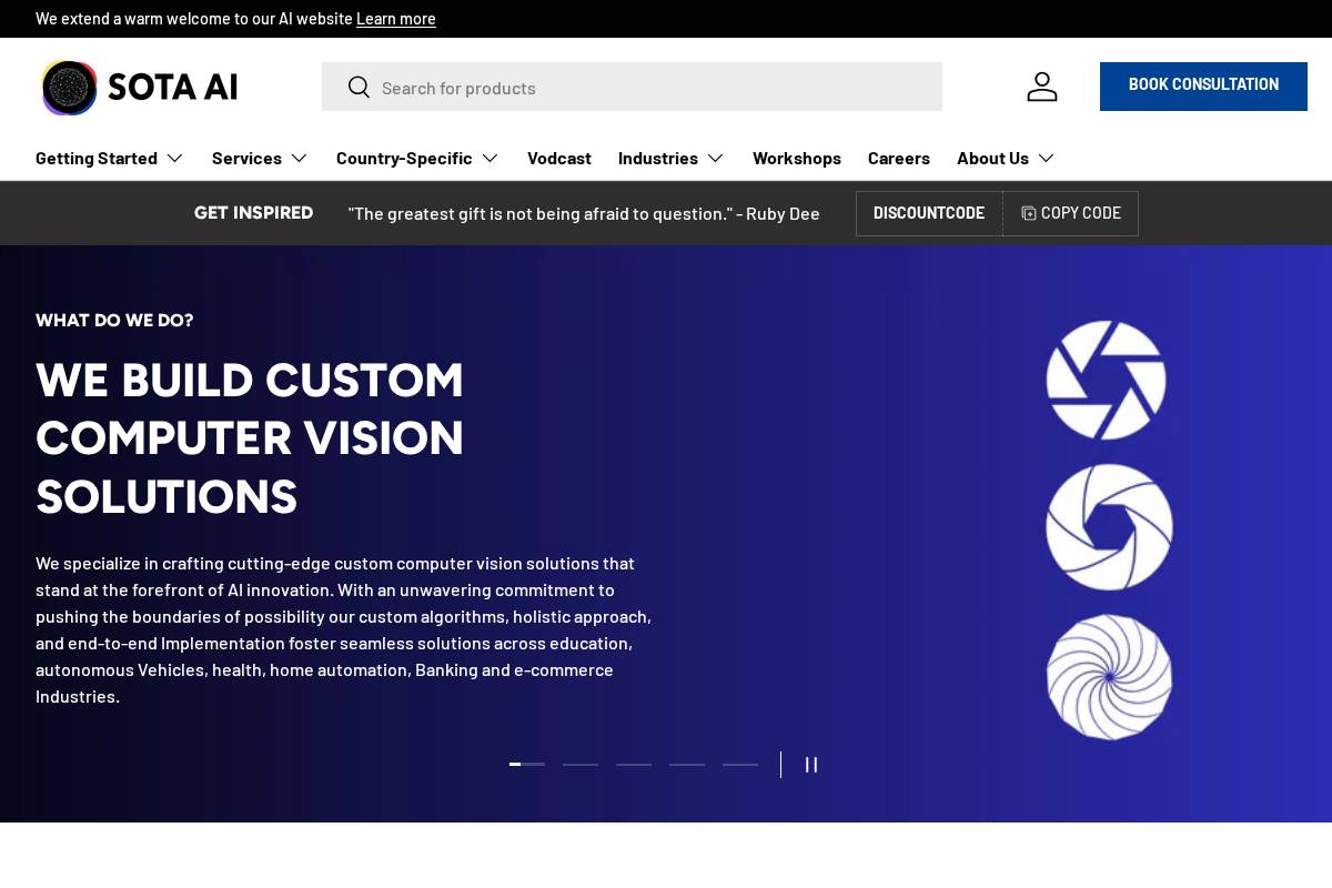 sotaai.in homepage screenshot