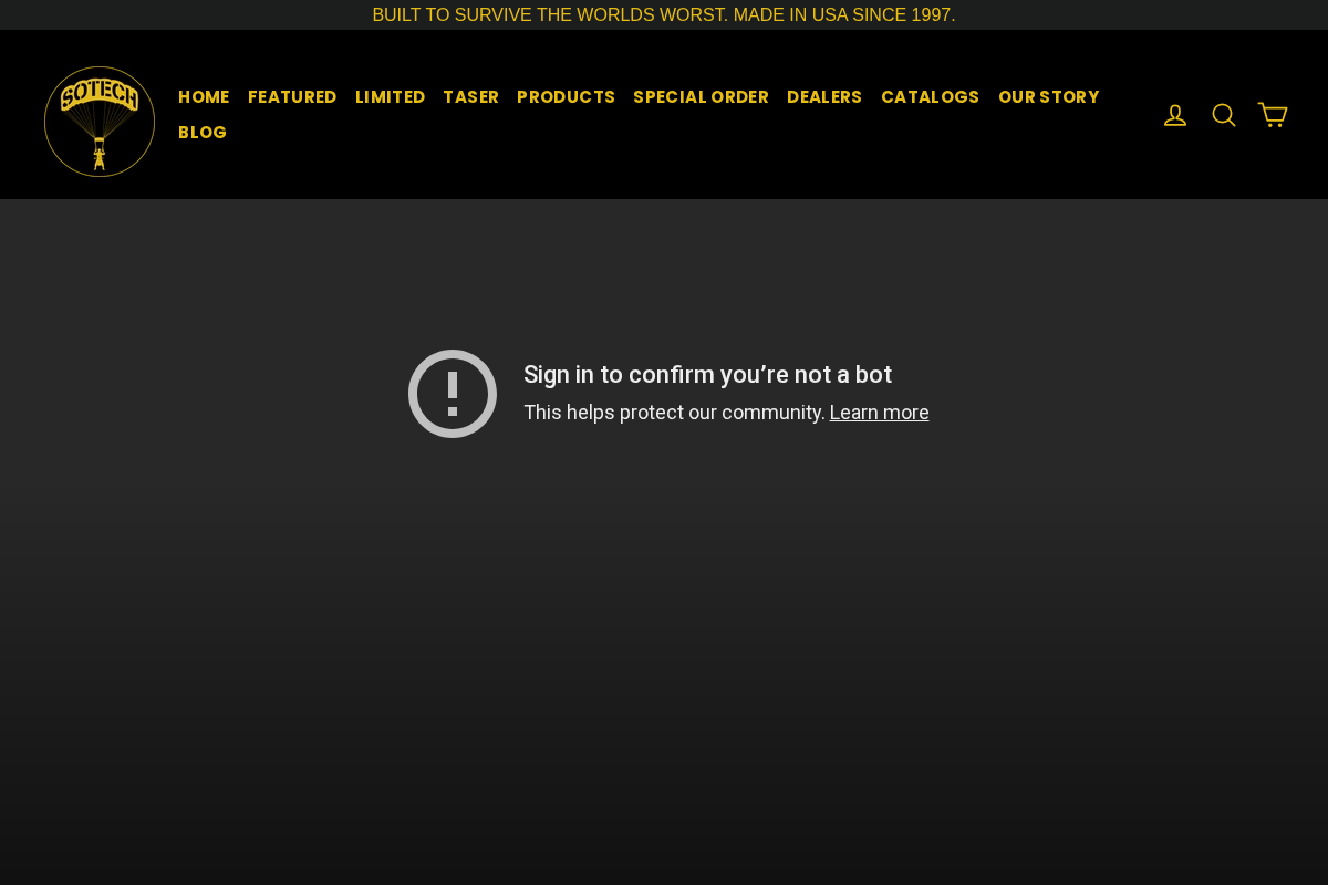 S.O.Tech Tactical homepage screenshot