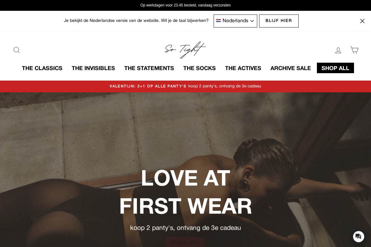 So Tight homepage screenshot