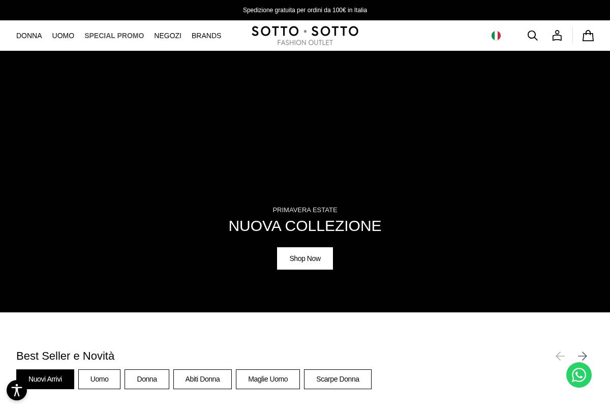 Sotto Sotto homepage screenshot