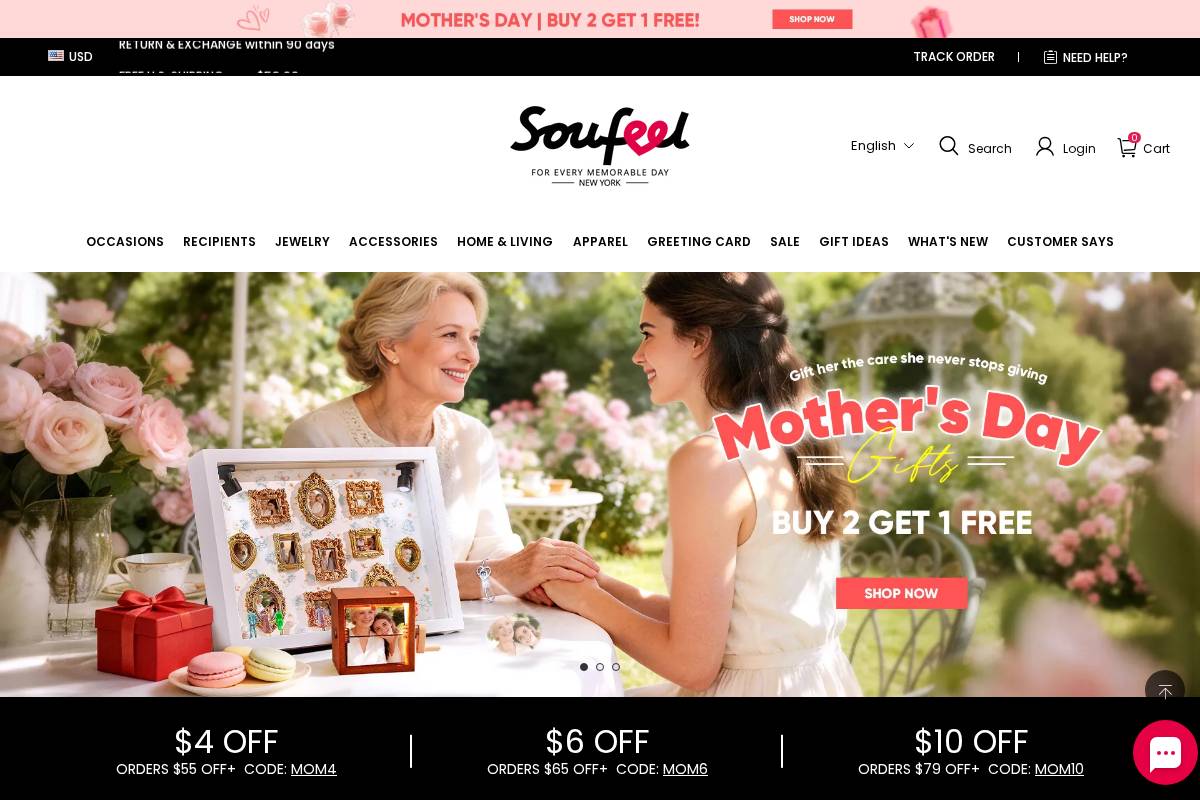 Soufeel  homepage screenshot