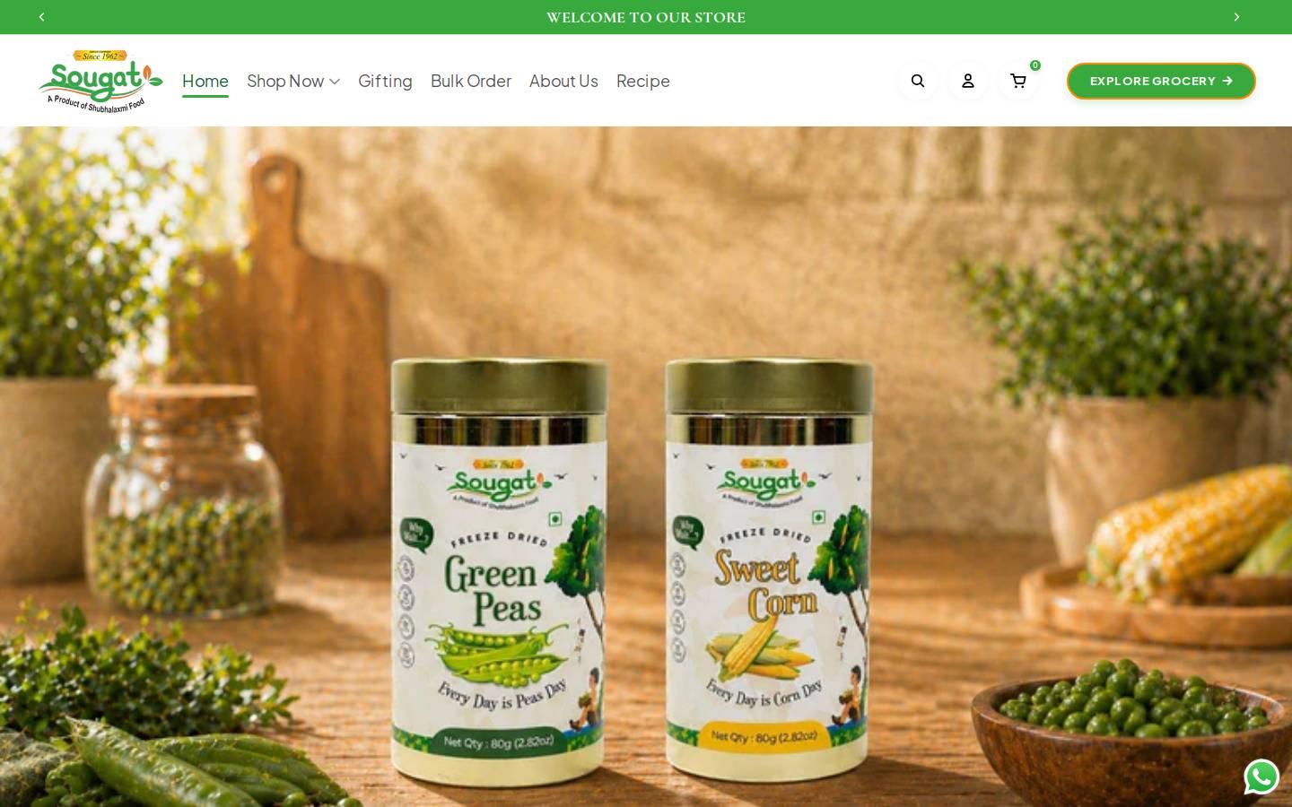 sougatfoods.com homepage screenshot