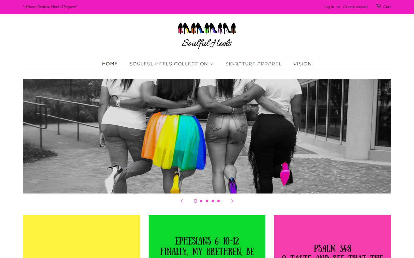 soulfulheels.com homepage screenshot