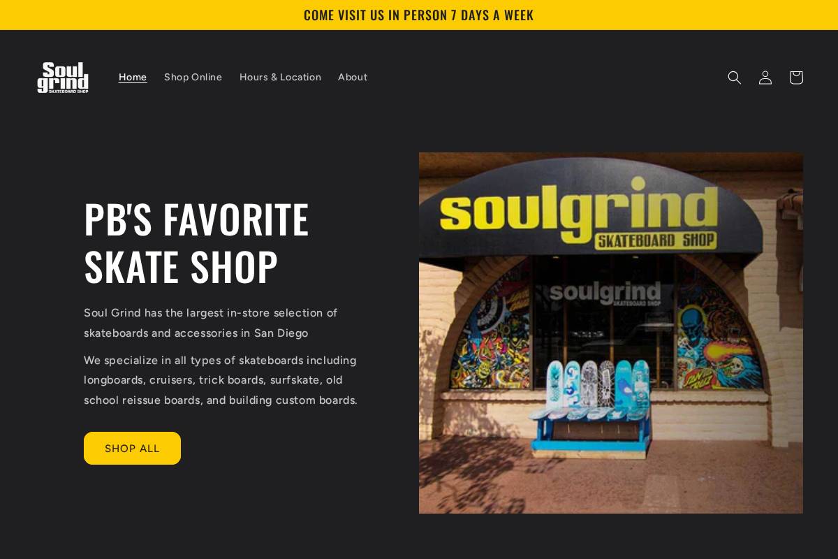 soulgrind.com homepage screenshot