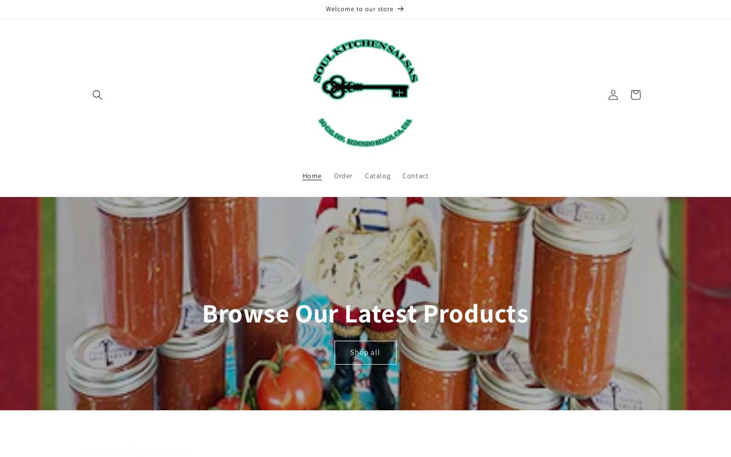 soulkitchensalsas.com homepage screenshot