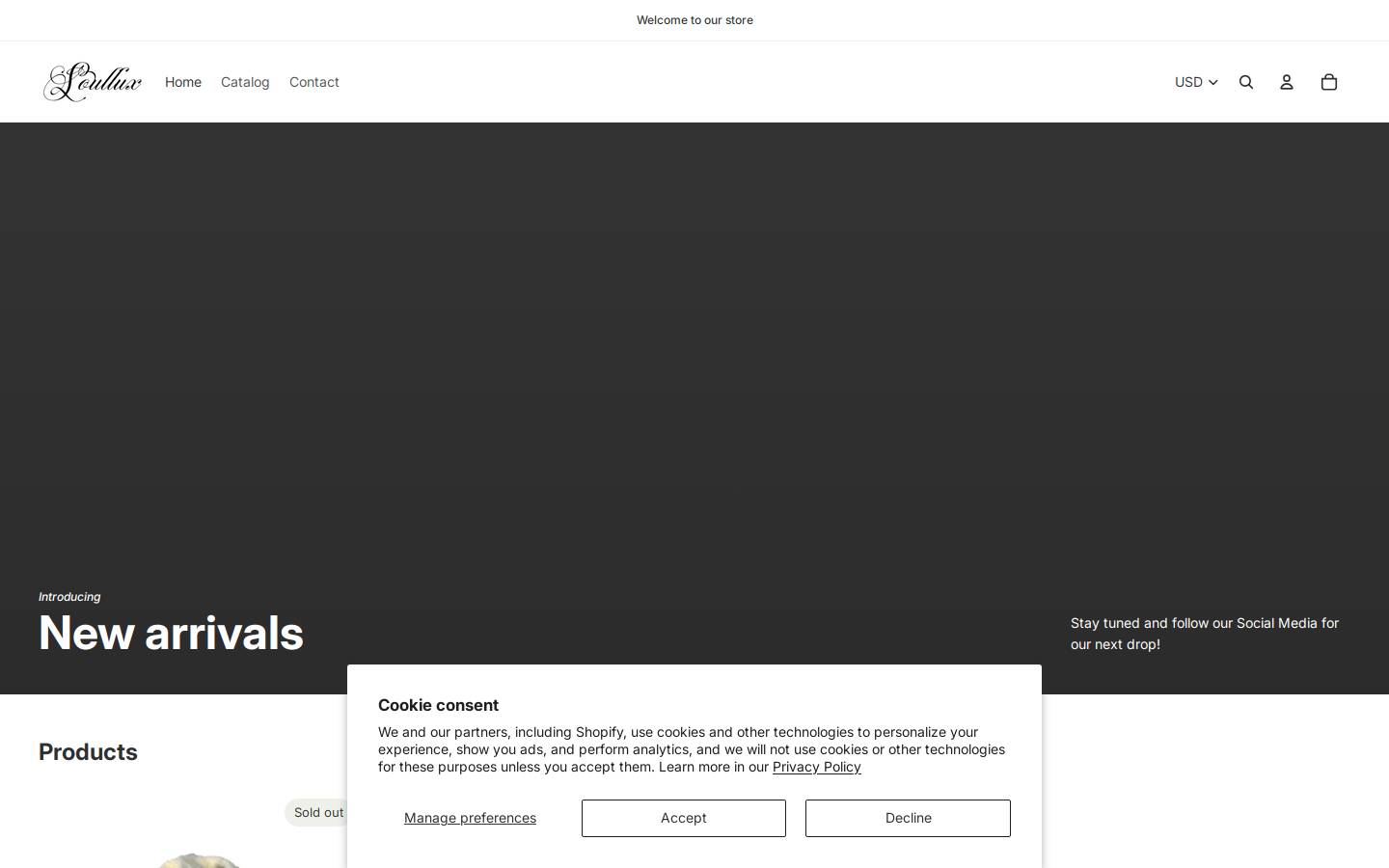 soullux.shop homepage screenshot