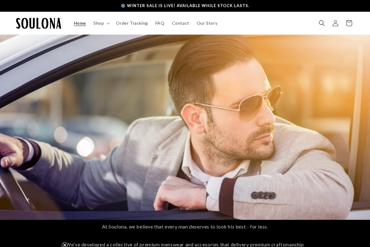 Soulona homepage screenshot