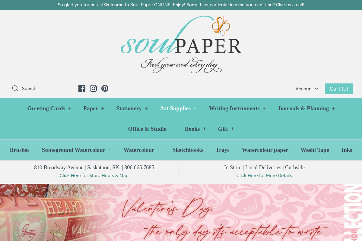 Soul Paper homepage screenshot