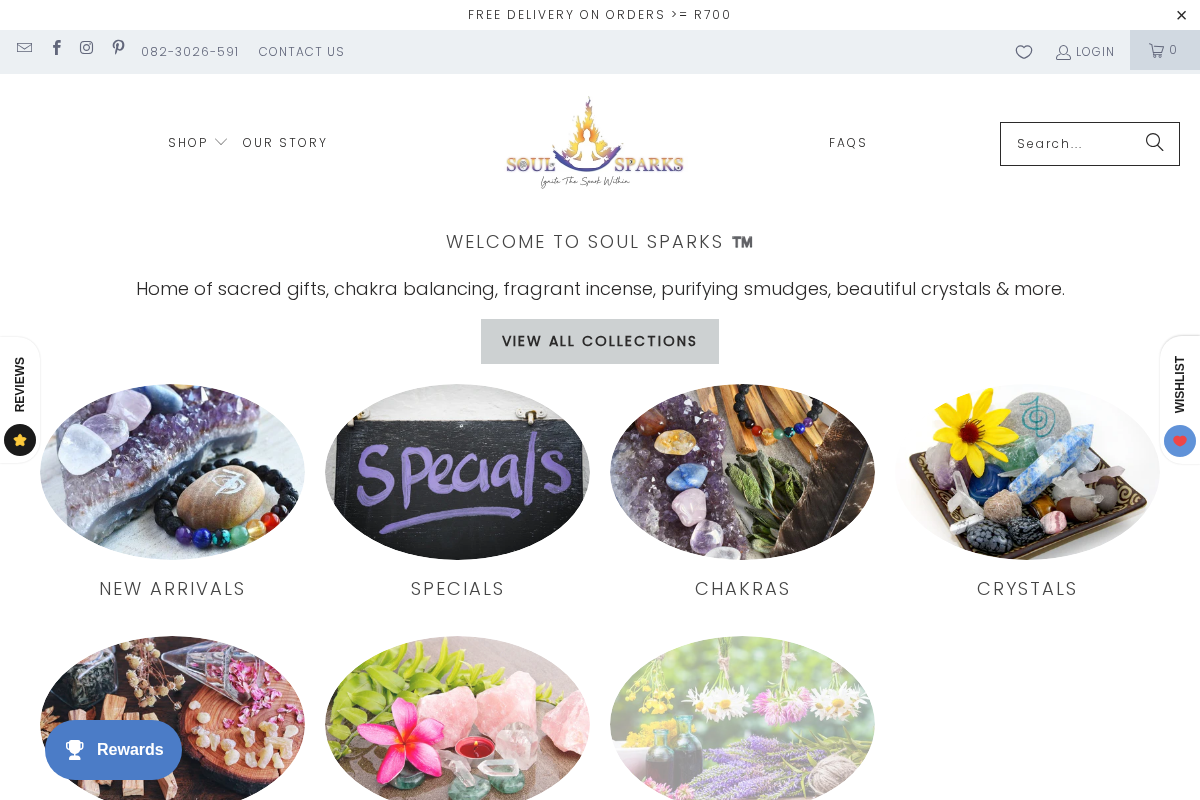 Soul Sparks homepage screenshot