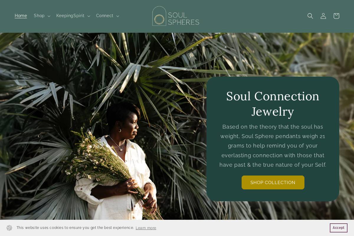 soulspheres.co homepage screenshot