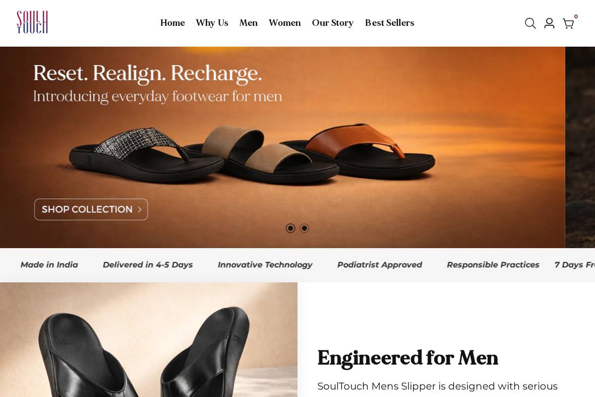 soultouchstore.com homepage screenshot