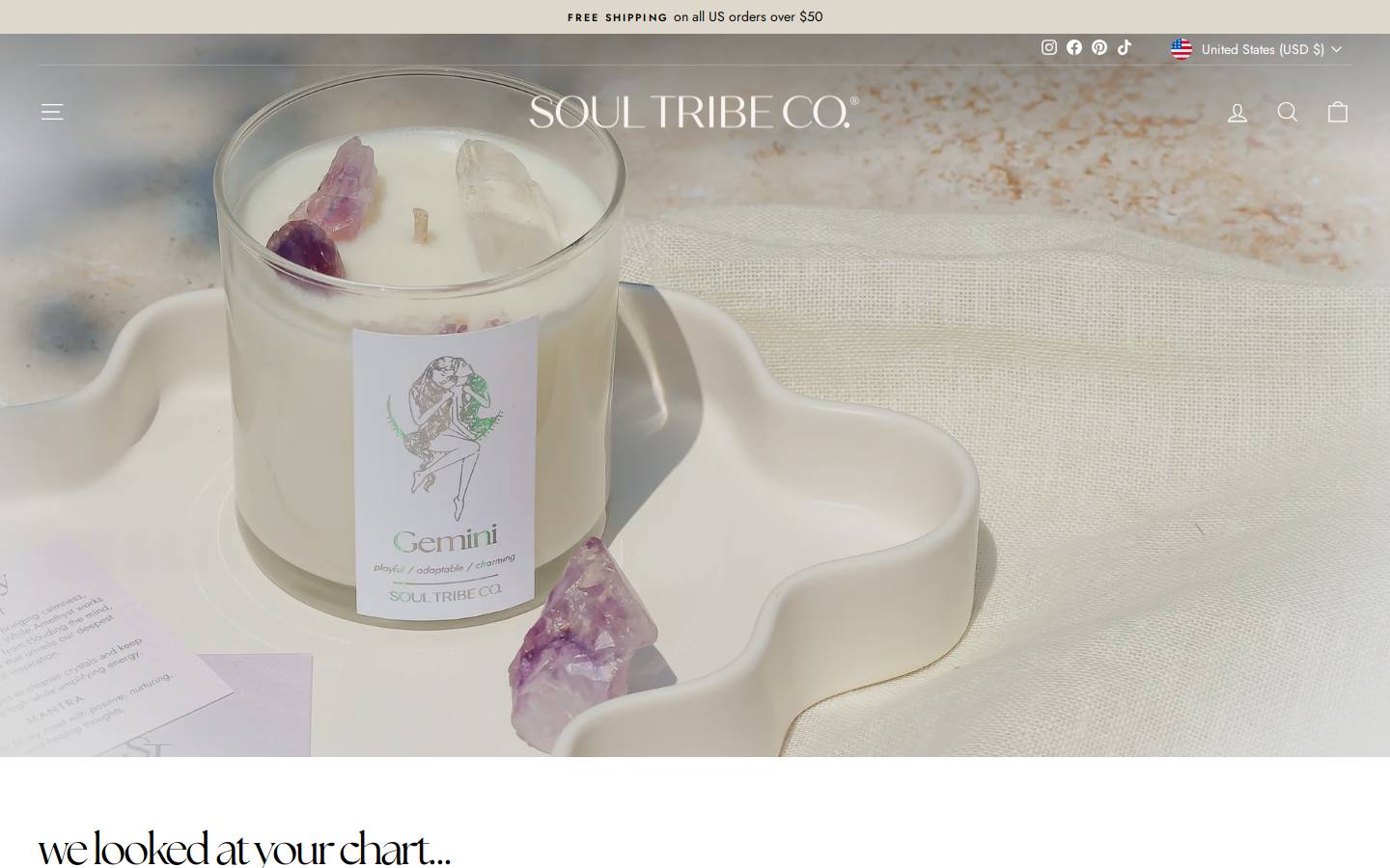 soultribeco.com homepage screenshot