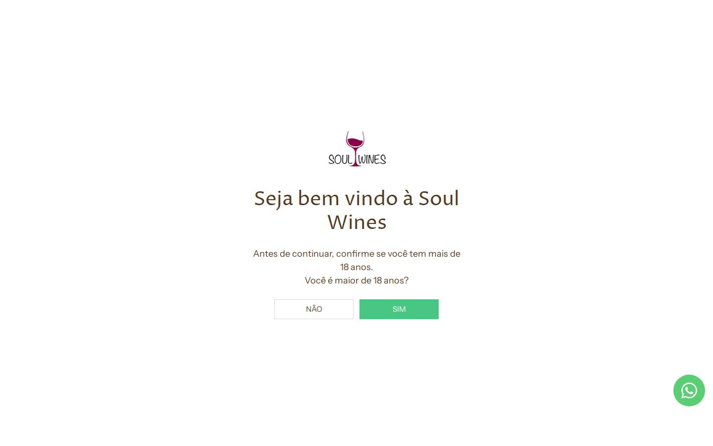 soulwines.com.br homepage screenshot