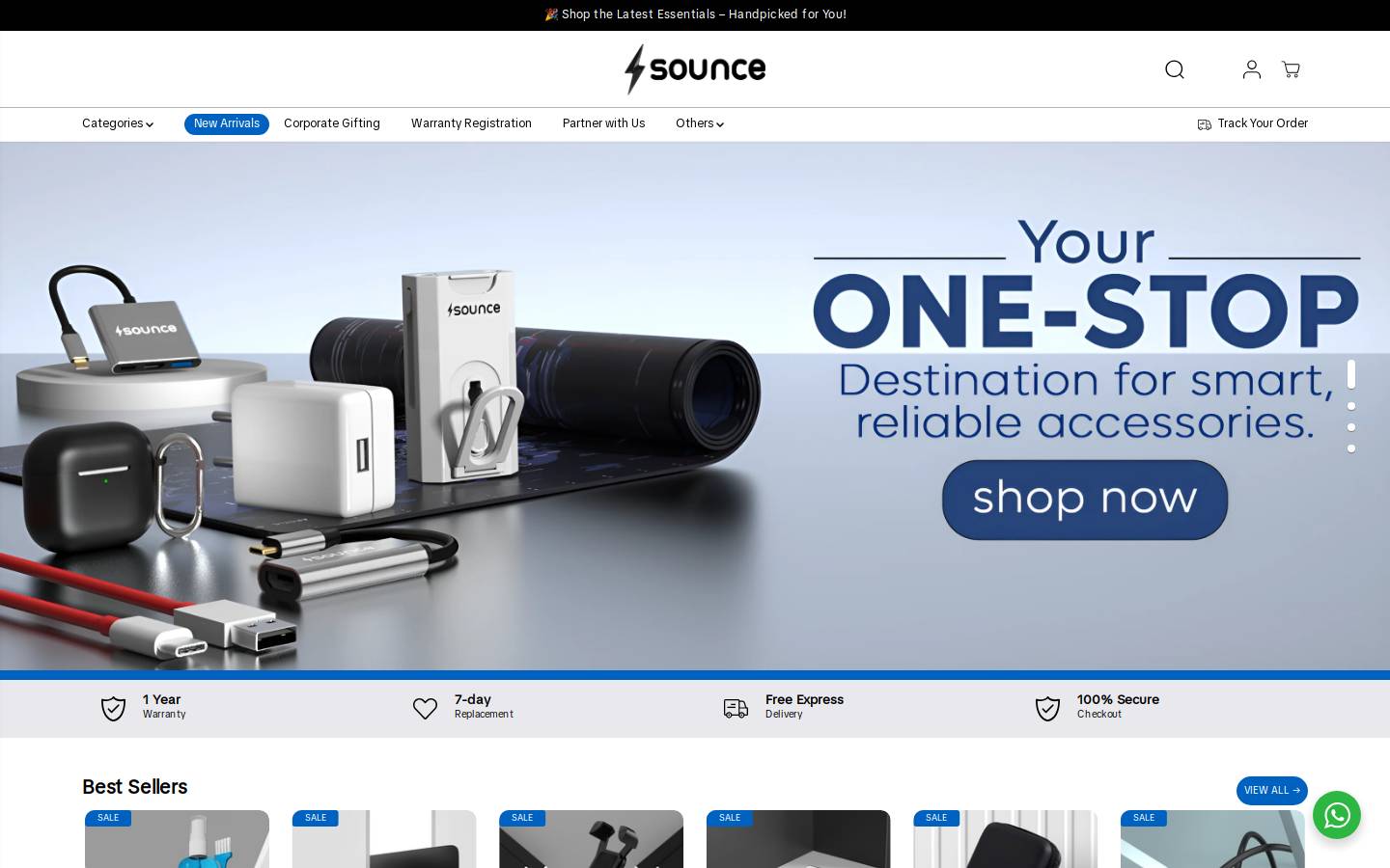 sounce.com homepage screenshot