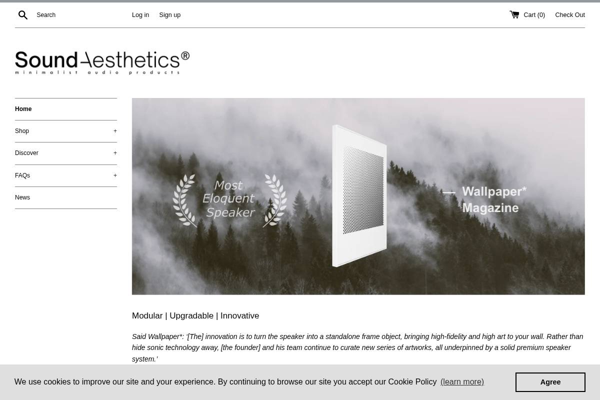 sound-aesthetics.com homepage screenshot