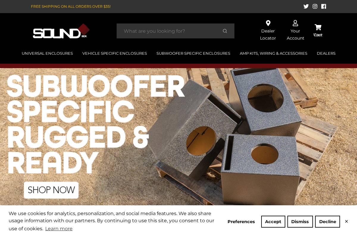 soundboxmobile.com homepage screenshot