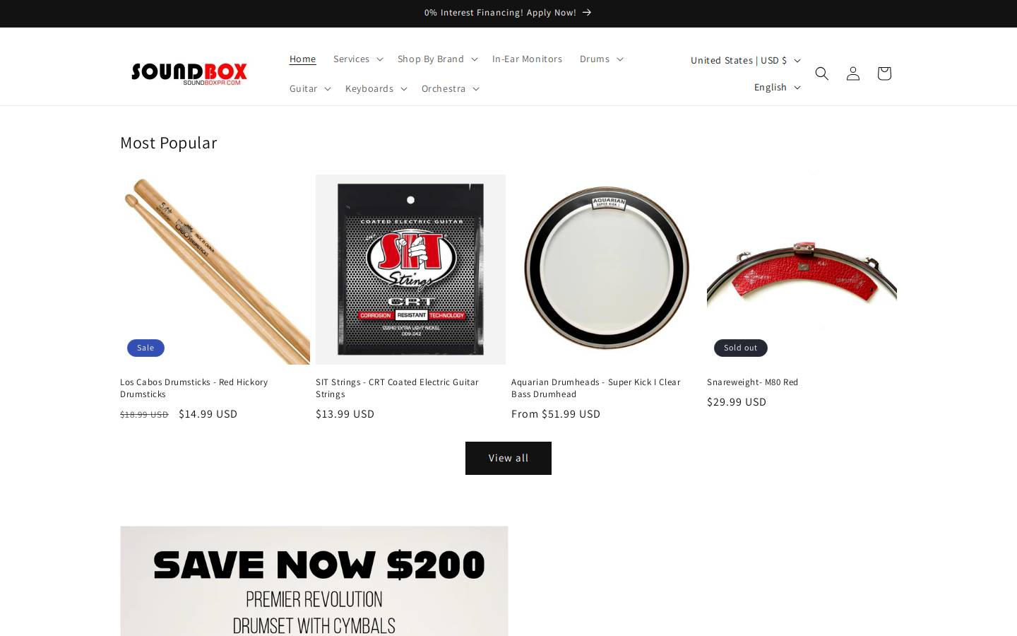 soundboxpr.com homepage screenshot