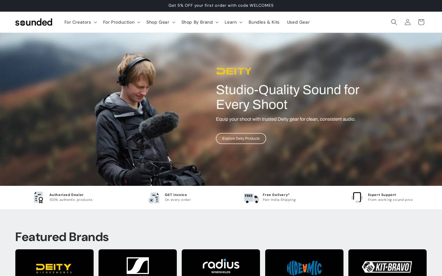 sounded.in homepage screenshot