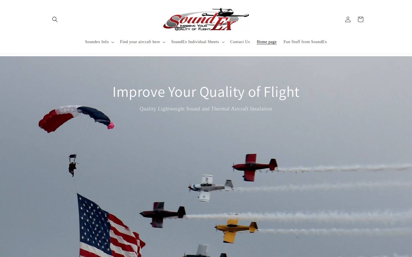 soundexproducts.com homepage screenshot