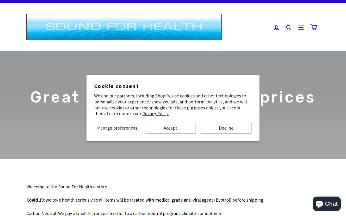 soundforhealth.com homepage screenshot