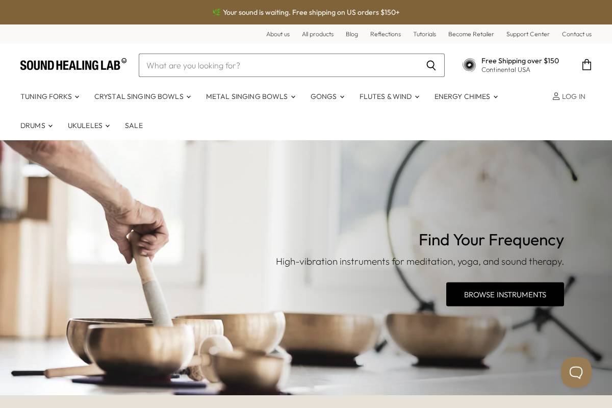 soundhealinglab.com homepage screenshot