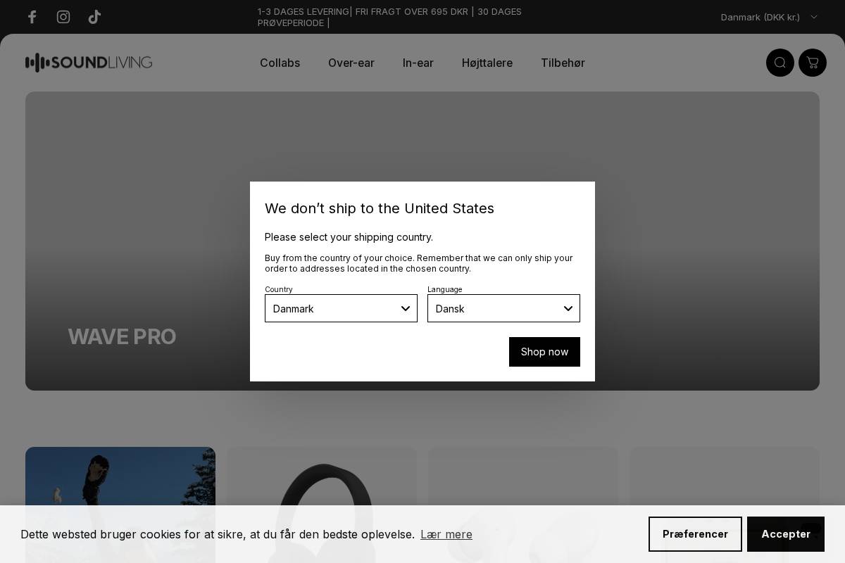 Soundliving.dk homepage screenshot