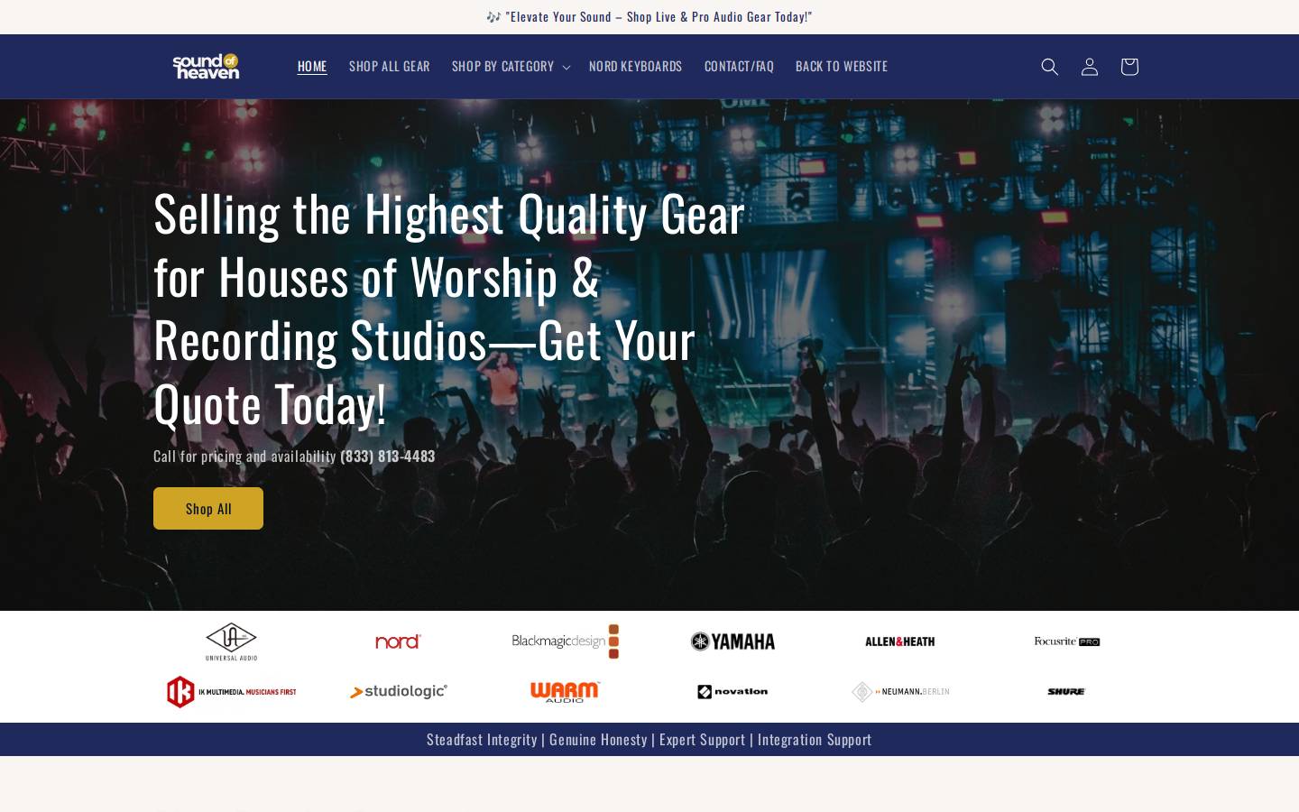 soundofheaven.store homepage screenshot