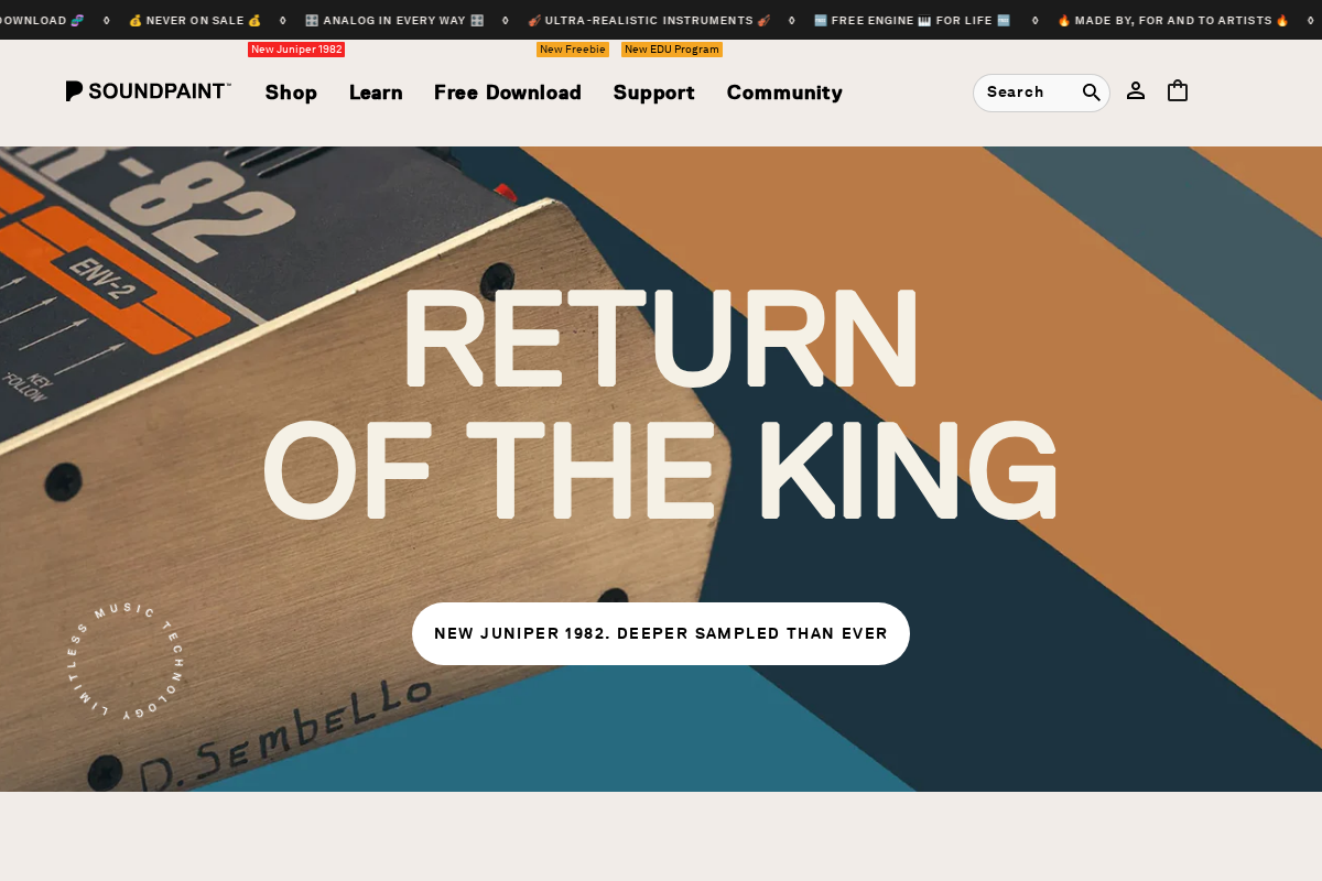 soundpaint.com homepage screenshot