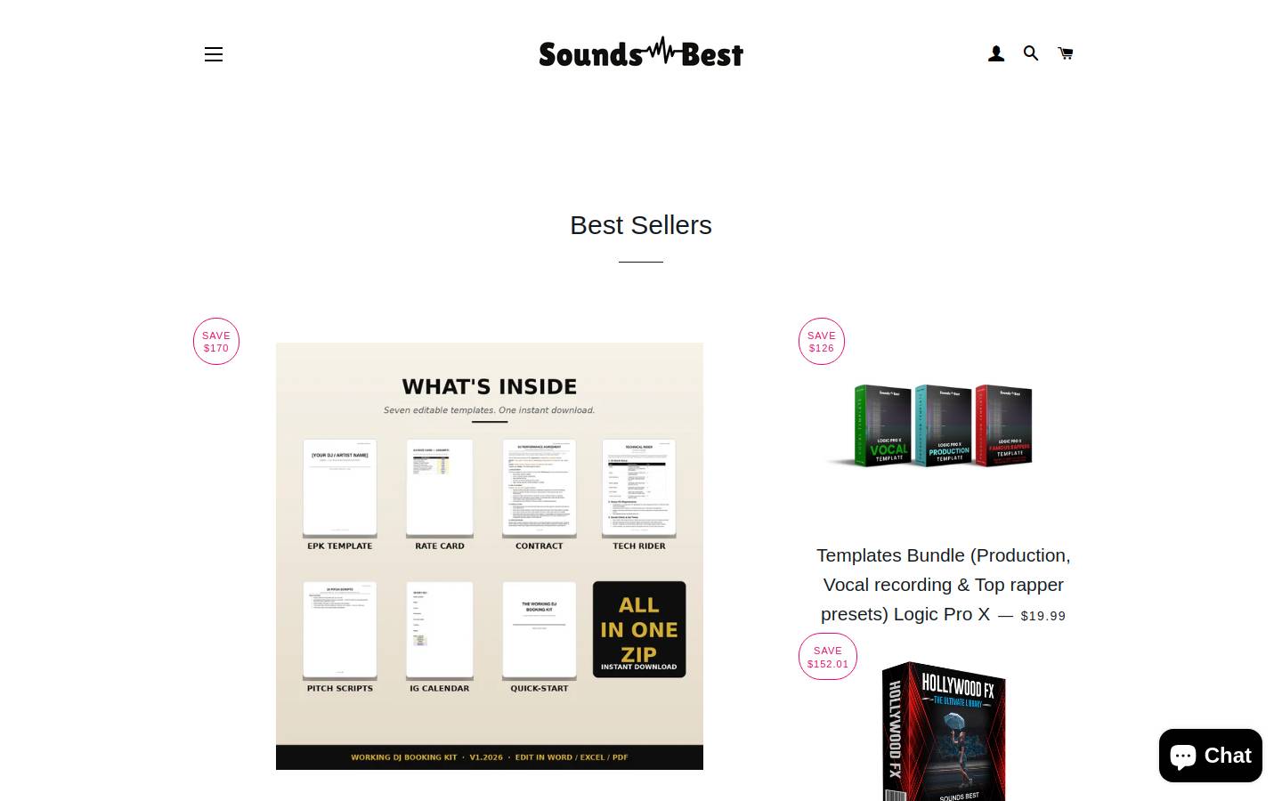 sounds-best.com homepage screenshot