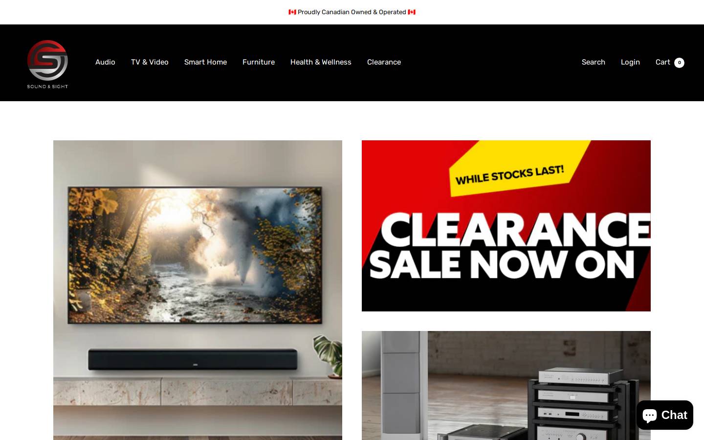 soundsight.ca homepage screenshot