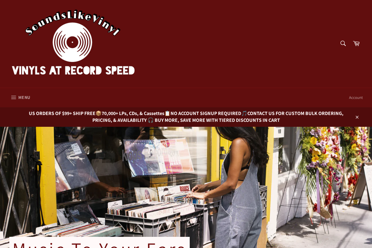 Soundslikevinyl homepage screenshot