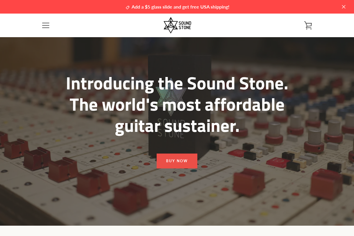 Sound Stone homepage screenshot