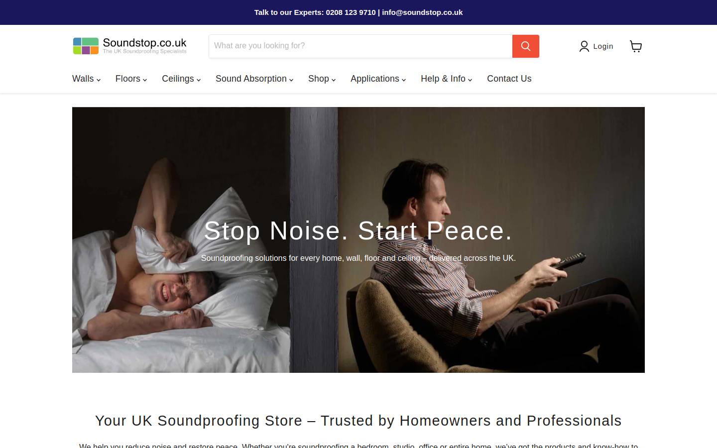 Soundstop.co.uk homepage screenshot