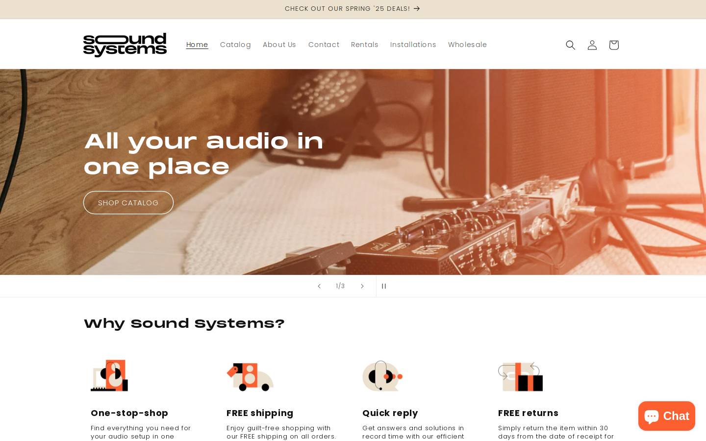 soundsystemsny.com homepage screenshot