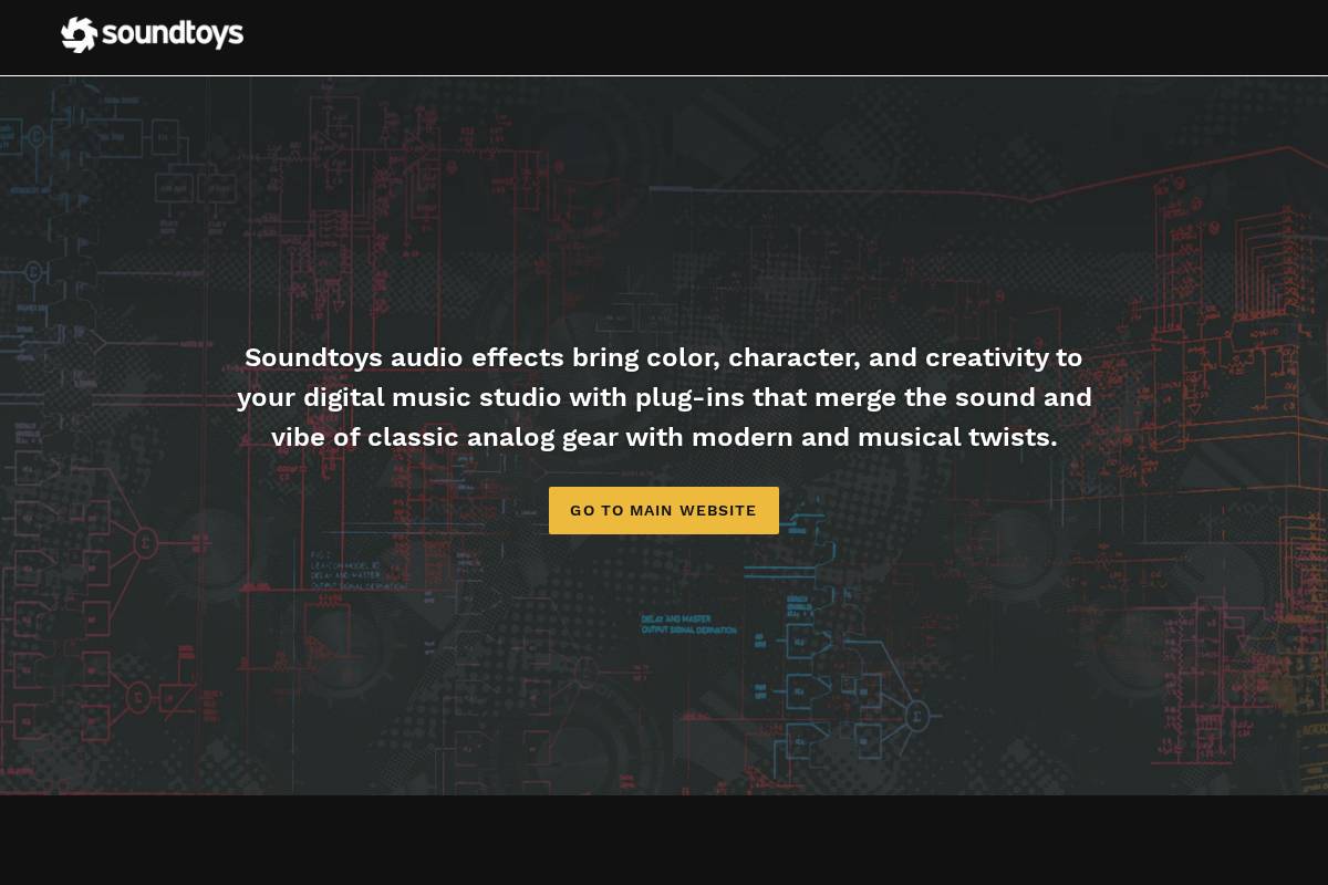 Soundtoys homepage screenshot