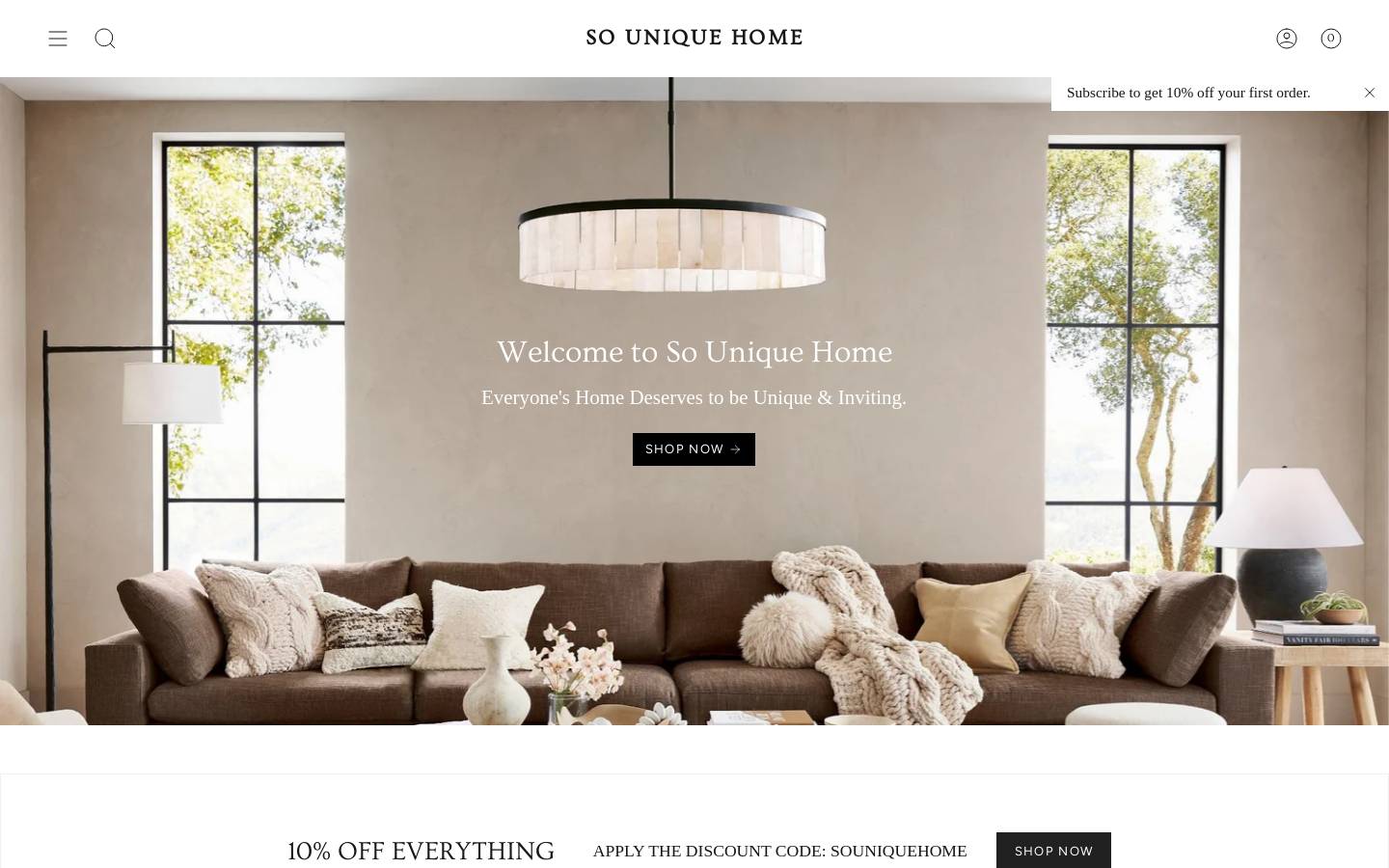 Souniquehome homepage screenshot